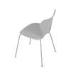Židle jídelní šedý plast kovová podnož AJZ113S