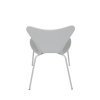 Židle jídelní šedý plast kovová podnož AJZ113S