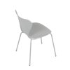 Židle jídelní šedý plast kovová podnož AJZ113S