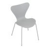 Židle jídelní šedý plast kovová podnož AJZ113S