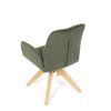 Jídelní židle s područkami zelená látka otočná AJZ117Z