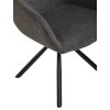 Židle jídelní šedá látka a tmavě šedá látka v dekoru vintage kůže otočná AJZ119S