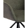 Židle jídelní zelená látka a tmavě šedá látka v dekoru vintage kůže otočná AJZ119Z