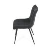 Židle jídelní šedá látka černé kovové nohy AJZ120S