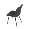 Židle jídelní šedá látka černé kovové nohy AJZ120S