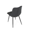 Židle jídelní šedá látka černé kovové nohy AJZ120S