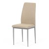 Židle jídelní béžová látka šedé kovové nohy AJZ121BE