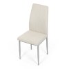 Židle jídelní krémová látka šedé kovové nohy AJZ121K