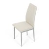 Židle jídelní krémová látka šedé kovové nohy AJZ121K
