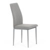 Židle jídelní lanýžová látka šedé kovové nohy AJZ121L