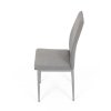 Židle jídelní lanýžová látka šedé kovové nohy AJZ121L