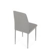 Židle jídelní lanýžová látka šedé kovové nohy AJZ121L