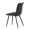 Židle jídelní šedá látka černý kov AJZ123S