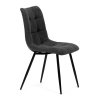 Židle jídelní šedá látka černý kov AJZ123S