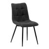 Židle jídelní šedá látka černý kov AJZ123S