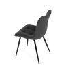 Židle jídelní šedá látka černý kov AJZ123S