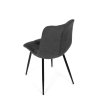 Židle jídelní šedá látka černý kov AJZ123S