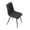Židle jídelní šedá látka černý kov AJZ123S