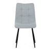 Židle jídelní, stříbrná látka, černý kov AJZ123ST