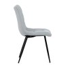 Židle jídelní, stříbrná látka, černý kov AJZ123ST
