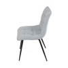 Židle jídelní, stříbrná látka, černý kov AJZ123ST