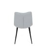 Židle jídelní, stříbrná látka, černý kov AJZ123ST
