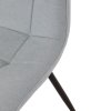 Židle jídelní, stříbrná látka, černý kov AJZ123ST