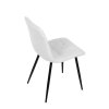 Židle jídelní bílá látka čtyřnohá podnož AJZ124B