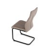 Židle jídelní cappucino látka černý kov AJZ125CA