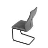 Židle jídelní šedá látka černý kov AJZ125S
