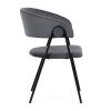 Židle jidelní šedá látka černá kovová noha AJZ126S