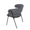 Židle jidelní šedá látka černá kovová noha AJZ126S