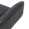 Židle jídelní šedá a černá látka v dekoru broušené kůže otočná AJZ128S