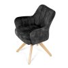 Židle jídelní otočná pružiny černá látka AJZ129C