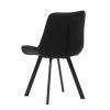 Židle jídelní černá látka v dekoru broušené kůže AJZ130C