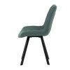 Židle jídelní zelená látka v dekoru broušené kůže AJZ130Z