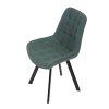 Židle jídelní zelená látka v dekoru broušené kůže AJZ130Z