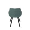 Židle jídelní zelená látka v dekoru broušené kůže AJZ130Z