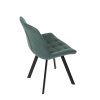 Židle jídelní zelená látka v dekoru broušené kůže AJZ130Z