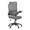 Kancelářská židle šedá síťovina černý plastový kříž AKZ114S