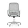 Židle kancelářská bílý plast šedý MESH a šedá látka AKZ124S