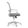 Židle kancelářská bílý plast šedý MESH a šedá látka AKZ124S