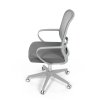 Židle kancelářská bílý plast šedý MESH a šedá látka AKZ124S