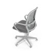 Židle kancelářská bílý plast šedý MESH a šedá látka AKZ124S