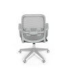 Židle kancelářská bílý plast šedý MESH a šedá látka AKZ124S