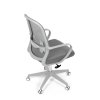 Židle kancelářská bílý plast šedý MESH a šedá látka AKZ124S