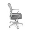Židle kancelářská bílý plast šedý MESH a šedá látka AKZ124S