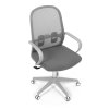 Židle kancelářská bílý plast šedý MESH a šedá látka AKZ124S