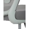 Židle kancelářská bílý plast šedý MESH a šedá látka AKZ124S