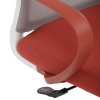 Židle kancelářská bílý plast šedý MESH a červená látka AKZ124CE